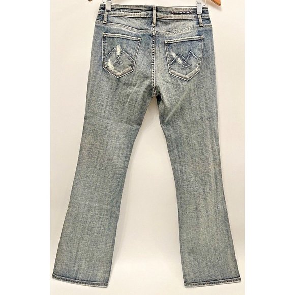 VINTAGE Y2K VIGOSS GREY BLUE LOW RISE BOOT CUT JEANS SIZE 5 28 - Picture 1 of 8